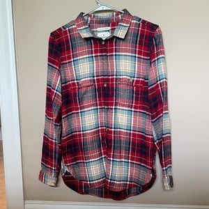 AE Amazingly Soft Plaid Button Down Slim Flannel